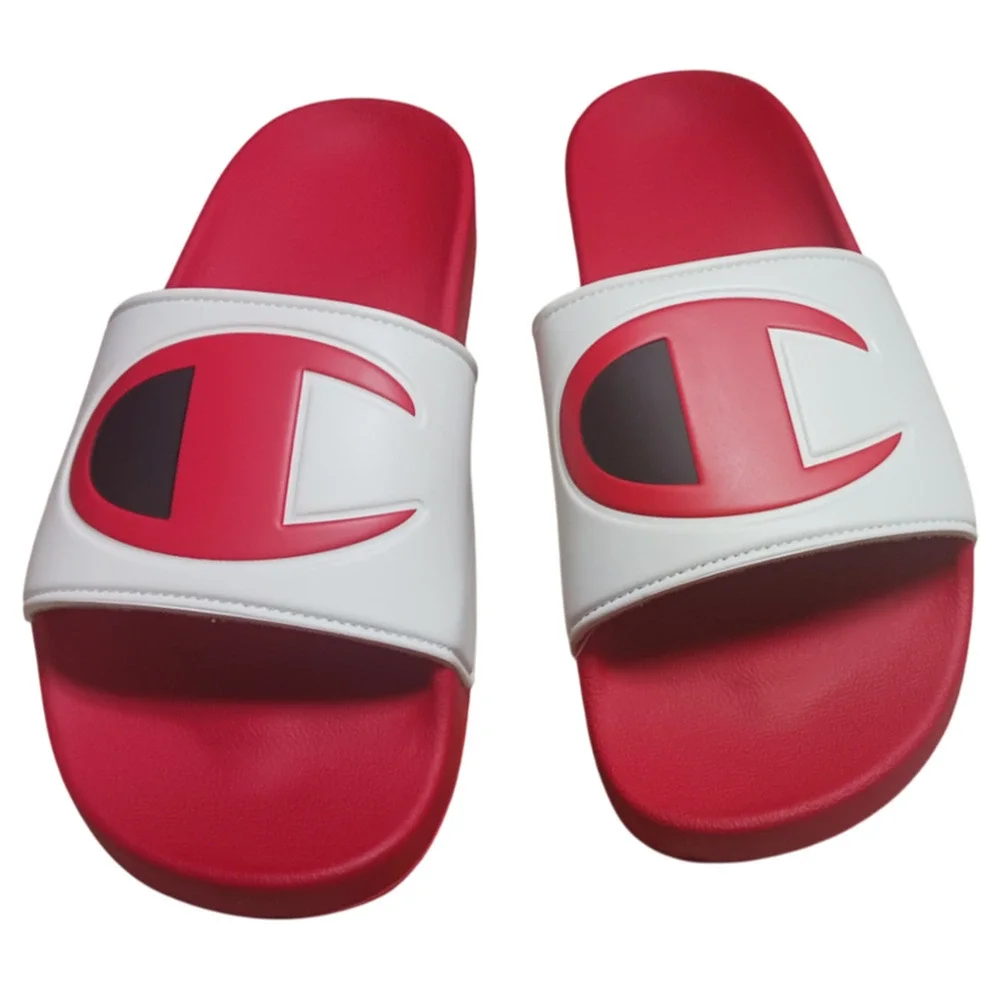 Champion Ipo Classic CB Scarlet Mens Red White Black Sandals Slides Size 11 New